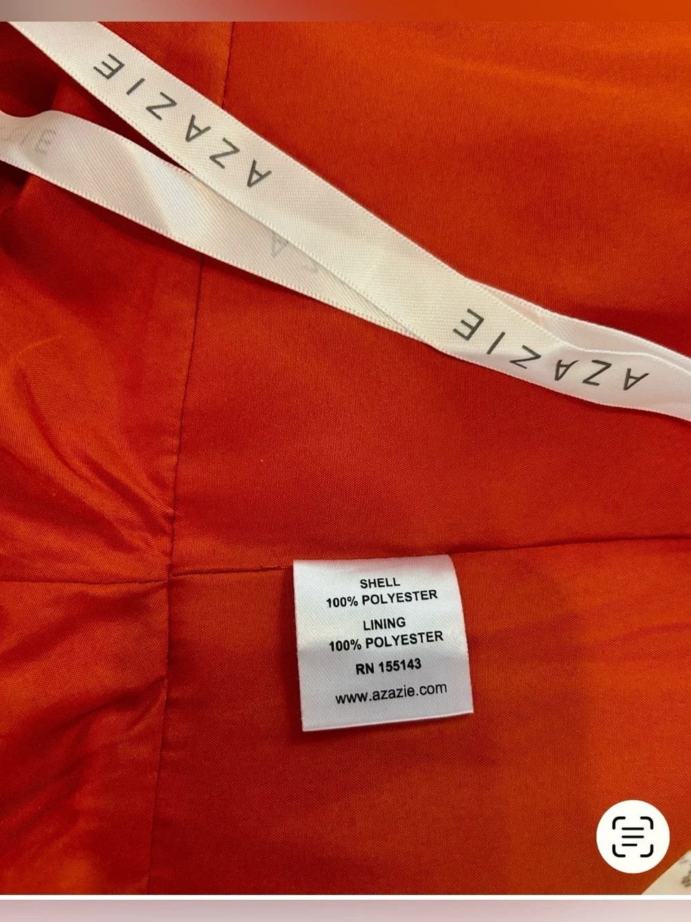 Azazie Size C Orange Kaitlynn Cinnamon Empire Ruched Chiffon Convertible Dress